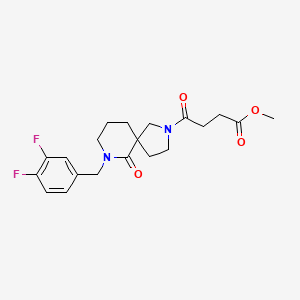 methyl 4-[7-(3,4-difluorobenzyl)-6-oxo-2,7-diazaspiro[4.5]dec-2-yl]-4-oxobutanoate