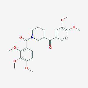 (3,4-dimethoxyphenyl)[1-(2,3,4-trimethoxybenzoyl)-3-piperidinyl]methanone