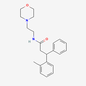 3-(2-methylphenyl)-N-[2-(4-morpholinyl)ethyl]-3-phenylpropanamide