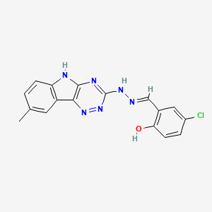 5-chloro-2-hydroxybenzaldehyde (8-methyl-5H-[1,2,4]triazino[5,6-b]indol-3-yl)hydrazone