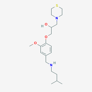 1-(2-methoxy-4-{[(3-methylbutyl)amino]methyl}phenoxy)-3-(4-thiomorpholinyl)-2-propanol