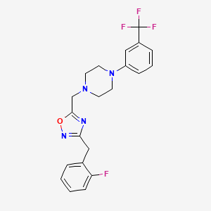 1-{[3-(2-fluorobenzyl)-1,2,4-oxadiazol-5-yl]methyl}-4-[3-(trifluoromethyl)phenyl]piperazine