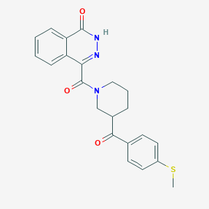 molecular formula C22H21N3O3S B6002477 4-({3-[4-(methylthio)benzoyl]-1-piperidinyl}carbonyl)-1(2H)-phthalazinone 