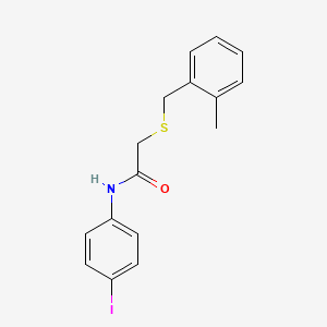 N-(4-iodophenyl)-2-[(2-methylbenzyl)thio]acetamide