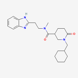 N-[2-(1H-benzimidazol-2-yl)ethyl]-1-(cyclohexylmethyl)-N-methyl-6-oxo-3-piperidinecarboxamide