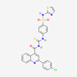 2-(4-chlorophenyl)-N-[({4-[(1,3-thiazol-2-ylamino)sulfonyl]phenyl}amino)carbonothioyl]-4-quinolinecarboxamide