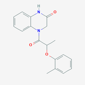 4-[2-(2-methylphenoxy)propanoyl]-3,4-dihydro-2(1H)-quinoxalinone