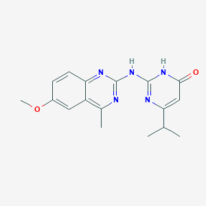 molecular formula C17H19N5O2 B6002593 6-isopropyl-2-[(6-methoxy-4-methyl-2-quinazolinyl)amino]-4(3H)-pyrimidinone 