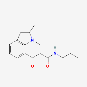 molecular formula C16H18N2O2 B6002596 2-methyl-6-oxo-N-propyl-1,2-dihydro-6H-pyrrolo[3,2,1-ij]quinoline-5-carboxamide 