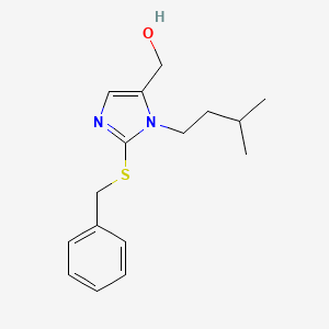 molecular formula C16H22N2OS B6002602 [2-(benzylthio)-1-(3-methylbutyl)-1H-imidazol-5-yl]methanol 