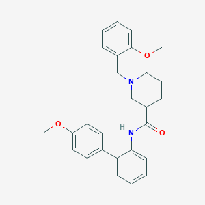 molecular formula C27H30N2O3 B6002616 1-(2-methoxybenzyl)-N-(4'-methoxy-2-biphenylyl)-3-piperidinecarboxamide 