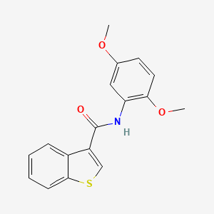 molecular formula C17H15NO3S B6002619 N-(2,5-dimethoxyphenyl)-1-benzothiophene-3-carboxamide 