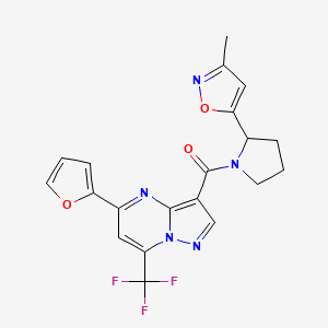 5-(2-furyl)-3-{[2-(3-methyl-5-isoxazolyl)-1-pyrrolidinyl]carbonyl}-7-(trifluoromethyl)pyrazolo[1,5-a]pyrimidine