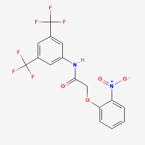 molecular formula C16H10F6N2O4 B6002654 N-[3,5-bis(trifluoromethyl)phenyl]-2-(2-nitrophenoxy)acetamide 