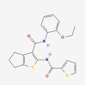 molecular formula C21H20N2O3S2 B6002658 N-(2-ethoxyphenyl)-2-[(2-thienylcarbonyl)amino]-5,6-dihydro-4H-cyclopenta[b]thiophene-3-carboxamide 