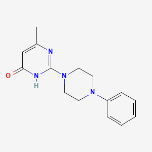 molecular formula C15H18N4O B6002673 6-methyl-2-(4-phenyl-1-piperazinyl)-4(3H)-pyrimidinone 