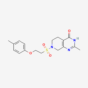 molecular formula C17H21N3O4S B6002691 2-methyl-7-{[2-(4-methylphenoxy)ethyl]sulfonyl}-5,6,7,8-tetrahydropyrido[3,4-d]pyrimidin-4(3H)-one 
