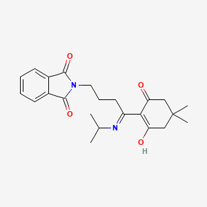 molecular formula C23H28N2O4 B6002698 2-[4-(4,4-dimethyl-2,6-dioxocyclohexylidene)-4-(isopropylamino)butyl]-1H-isoindole-1,3(2H)-dione 