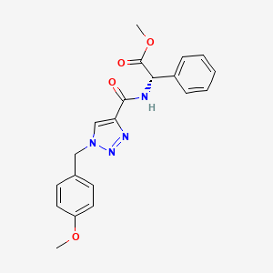 molecular formula C20H20N4O4 B6002720 methyl (2S)-({[1-(4-methoxybenzyl)-1H-1,2,3-triazol-4-yl]carbonyl}amino)(phenyl)acetate 