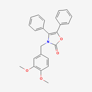 molecular formula C24H21NO4 B6002721 3-(3,4-dimethoxybenzyl)-4,5-diphenyl-1,3-oxazol-2(3H)-one 