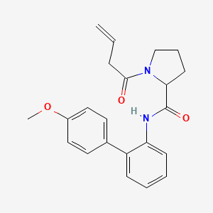 molecular formula C22H24N2O3 B6002724 1-(3-butenoyl)-N-(4'-methoxy-2-biphenylyl)prolinamide 