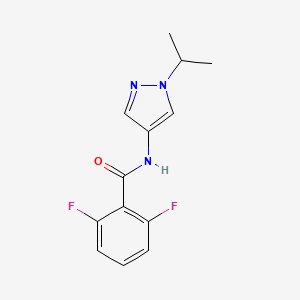 molecular formula C13H13F2N3O B6002732 2,6-difluoro-N-(1-isopropyl-1H-pyrazol-4-yl)benzamide 