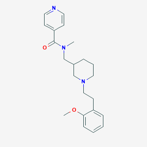 molecular formula C22H29N3O2 B6002742 N-({1-[2-(2-methoxyphenyl)ethyl]-3-piperidinyl}methyl)-N-methylisonicotinamide 