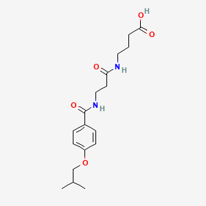 molecular formula C18H26N2O5 B6002754 4-{[N-(4-isobutoxybenzoyl)-beta-alanyl]amino}butanoic acid 