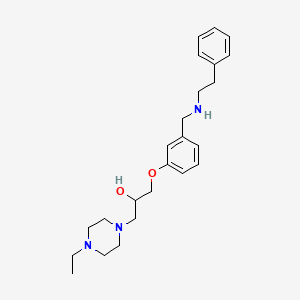 molecular formula C24H35N3O2 B6002767 1-(4-ethyl-1-piperazinyl)-3-(3-{[(2-phenylethyl)amino]methyl}phenoxy)-2-propanol 