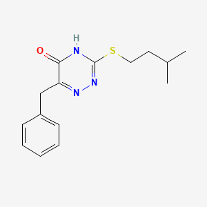 molecular formula C15H19N3OS B6002770 6-benzyl-3-[(3-methylbutyl)thio]-1,2,4-triazin-5(4H)-one 