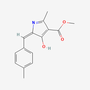 molecular formula C15H15NO3 B6002785 methyl 2-methyl-5-(4-methylbenzylidene)-4-oxo-4,5-dihydro-1H-pyrrole-3-carboxylate 