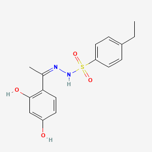 molecular formula C16H18N2O4S B6002793 N'-[1-(2,4-dihydroxyphenyl)ethylidene]-4-ethylbenzenesulfonohydrazide 