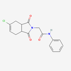 molecular formula C16H15ClN2O3 B6002803 2-(5-chloro-1,3-dioxo-1,3,3a,4,7,7a-hexahydro-2H-isoindol-2-yl)-N-phenylacetamide 
