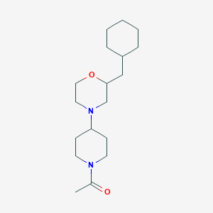 molecular formula C18H32N2O2 B6002815 4-(1-acetyl-4-piperidinyl)-2-(cyclohexylmethyl)morpholine 