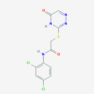 molecular formula C11H8Cl2N4O2S B6002851 N-(2,4-dichlorophenyl)-2-[(5-oxo-4,5-dihydro-1,2,4-triazin-3-yl)thio]acetamide 