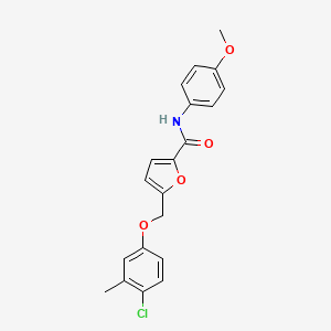 molecular formula C20H18ClNO4 B6002909 5-[(4-chloro-3-methylphenoxy)methyl]-N-(4-methoxyphenyl)-2-furamide 