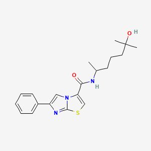 molecular formula C20H25N3O2S B6002919 N-(5-hydroxy-1,5-dimethylhexyl)-6-phenylimidazo[2,1-b][1,3]thiazole-3-carboxamide 