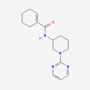 molecular formula C16H22N4O B6002960 N-[1-(2-pyrimidinyl)-3-piperidinyl]-1-cyclohexene-1-carboxamide 