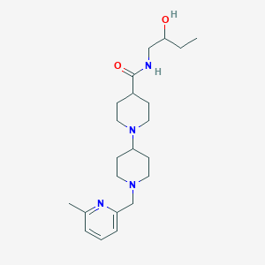 molecular formula C22H36N4O2 B6002976 N-(2-hydroxybutyl)-1'-[(6-methyl-2-pyridinyl)methyl]-1,4'-bipiperidine-4-carboxamide 