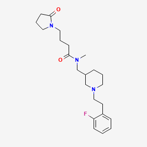molecular formula C23H34FN3O2 B6002988 N-({1-[2-(2-fluorophenyl)ethyl]-3-piperidinyl}methyl)-N-methyl-4-(2-oxo-1-pyrrolidinyl)butanamide 