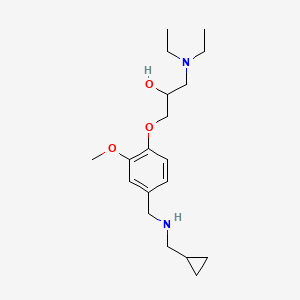 molecular formula C19H32N2O3 B6003000 1-(4-{[(cyclopropylmethyl)amino]methyl}-2-methoxyphenoxy)-3-(diethylamino)-2-propanol 