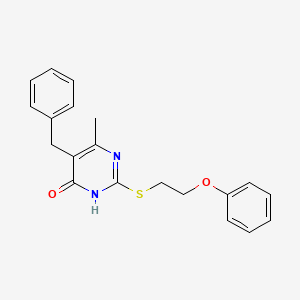 molecular formula C20H20N2O2S B6003003 5-benzyl-6-methyl-2-[(2-phenoxyethyl)thio]-4(3H)-pyrimidinone 