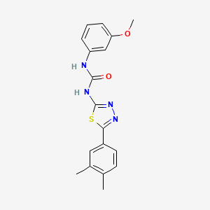 molecular formula C18H18N4O2S B6003012 N-[5-(3,4-dimethylphenyl)-1,3,4-thiadiazol-2-yl]-N'-(3-methoxyphenyl)urea 