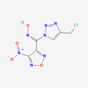 molecular formula C6H4ClN7O4 B6003023 1-[4-(chloromethyl)-1H-1,2,3-triazol-1-yl]-N-hydroxy-1-(4-nitro-1,2,5-oxadiazol-3-yl)methanimine 