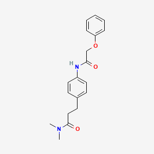 molecular formula C19H22N2O3 B6003050 N,N-dimethyl-3-{4-[(phenoxyacetyl)amino]phenyl}propanamide 