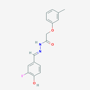 molecular formula C16H15IN2O3 B6003073 N'-(4-hydroxy-3-iodobenzylidene)-2-(3-methylphenoxy)acetohydrazide 