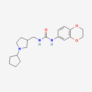 molecular formula C19H27N3O3 B6003082 N-[(1-cyclopentyl-3-pyrrolidinyl)methyl]-N'-(2,3-dihydro-1,4-benzodioxin-6-yl)urea 