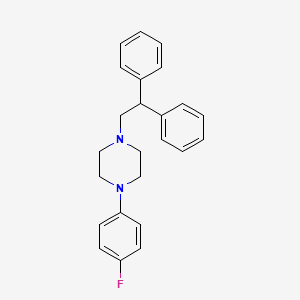 molecular formula C24H25FN2 B6003159 1-(2,2-二苯乙基)-4-(4-氟苯基)哌嗪 