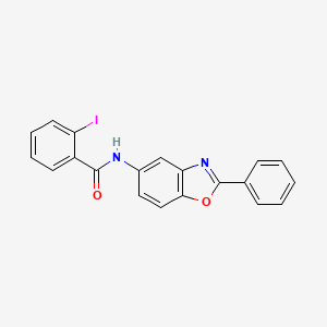 molecular formula C20H13IN2O2 B6003163 2-iodo-N-(2-phenyl-1,3-benzoxazol-5-yl)benzamide 
