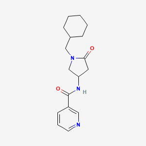 molecular formula C17H23N3O2 B6003175 N-[1-(cyclohexylmethyl)-5-oxo-3-pyrrolidinyl]nicotinamide 